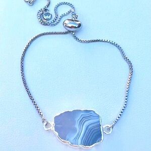 Agate slider bracelet